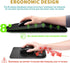 Hokafenle Ergonomic Mouse Pad with Wrist Support, Memory Foam & Non-Slip PU Base for Wireless Mouse & Desk (12x8 inch,