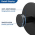 Multifunctional Towel Hooks for Bathroom Wall, Extra Sticky Stainless, Holds up to 12LB, Matt Black Heavy Duty
