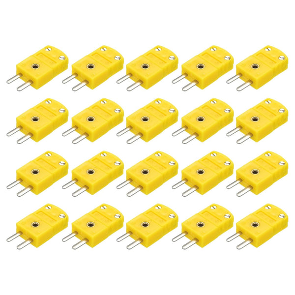 MECCANIXITY K Type Thermocouple Wire Connectors Male Plug Adapter for Thermocouple Sensor Probe, 20pcs