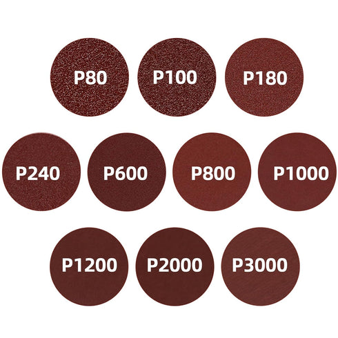 Uenhoy 100 3 Inch 80-3000 Pcs Sanding Discs Kit, Grit Hook & Loop Sanding Disc, Quick Change Sandpaper Orbital Sander