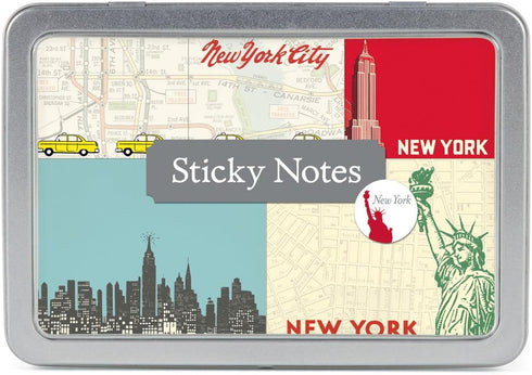 Cavallini Papers Sticky Notes, Set of 5, New York