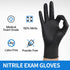 Basic Medical Black Nitrile Exam Gloves, Latex-Free & Powder-Free, 5 mil Gloves, NGPF-1045 (Pack of 100), Medium