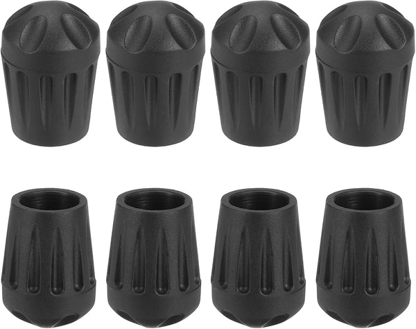 uxcell 8Pcs Camping Chair Foot Covers, 0.59 Inch Plastic Table Legs Feet