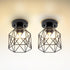ASD Black Semi Flush Mount Ceiling Light Fixture - 5.7" E26 120V