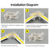 SSGP 8mm 2-Pin 10Pcs 4Pcs COB LED Strip Connector Kit - L-Shaped Corner Connectors + Gapless Adapters, Reusable