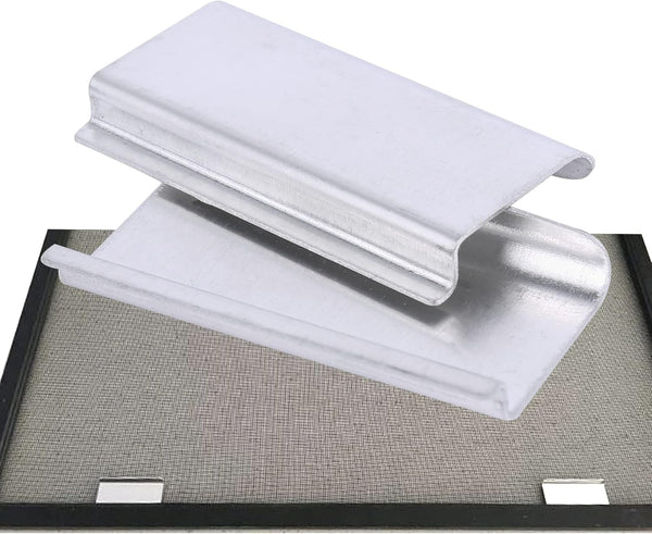 Durable Window Screen Spline Channel Pull Lift Tabs, Aluminum Anti-UV C Shape, 20 PCS for Easy Installation
