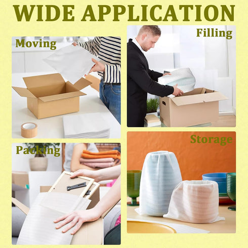 YGPHO 100PCS 12"x16" Packaging Packing Packing, Cushion Foam Pouches, Moving and Supplies for Dishes and Fragile Item
