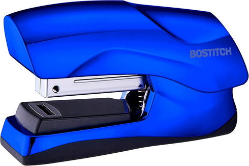 Bostitch Office Heavy Duty Stapler, Metallic Blue, 40 Sheet Capacity, No Jam, Half Strip, Fits in Palm for Classroom
