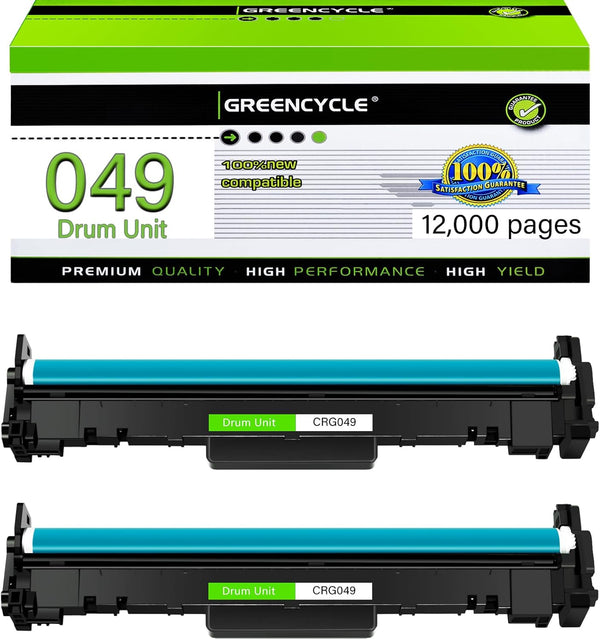 greencycle Compatible 049 Drum Kit Replacement for Canon 049 Drum Unit, 2-Pack for ImageCLASS Printers