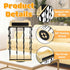 360 2 48 Counter Chip Rack Display Stand, Rotating Base Chip Bag Holder with Message Board, Tier Clips Snack Organizer