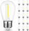Mlambert LED String Light Bulbs, Shatterproof Outdoor S14 Replacement Light Bulbs, 4000K, Waterproof, 1W LED Edison