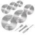 Cutting Wheel Set for Drills, 8Pcs HSS Rotary Tool Saw Blades with 1/8" Mandrel and Screwdriver