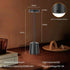 Set 2, 5000mAh 3 Dimming Aluminum LED Cordless Table Lamps of Portable Rechargeable Battery Operated Black Table Light