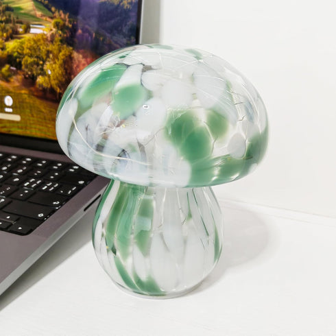 Study(Bulb Mushroom Table Lamps Night Lights Cute Glass Nightstand Bedside Desk Lamps for Bedroom Living Included)