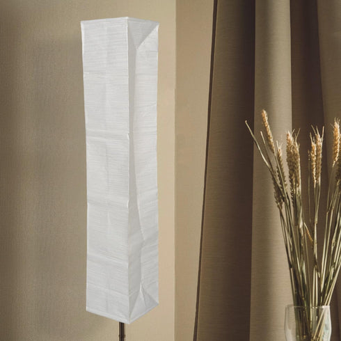 37" Hemobllo Japanese Paper Floor Lamp Shade Replacement, Beige Rice Paper Standing Cover with Iron Frame, Foldable