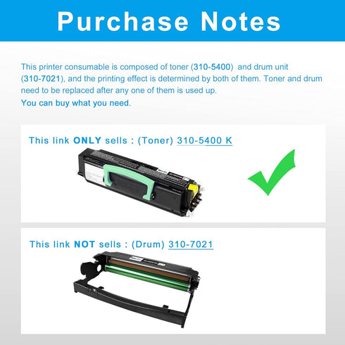 LCL Compatible Toner Cartridge for Dell 1700 - Replacement 310-5400 310-5402 310-7039 310-7022 310-5399 6000 Pages