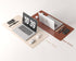 RENMTURE Double-Sided Two-Tone Faux Leather Desk mat Desktop Organization and Accessories Home and Office Large Mouse pad Game and Work (Beige/Brown, 32"x16") by RENMTURE