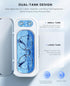 45kHz 45dB, SUNPOW Ultrasonic Jewelry Cleaner Machine Dual Chambers for Contact Lenses & Jewelry, Sonic Cleaner