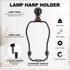 5 Inch 2 Set PATIKIL Lamp Harp Kit with Finial, Detachable Lamp Shade Bracket Holder, DIY Lighting Accessories