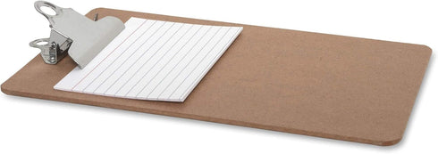 Business Source Clipboard with Standard Metal Clip, 6"x9", Brown, 16506