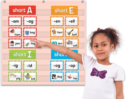 Teacher Created Resources Blush 7 Pocket Chart, 28" x 28", TCR20102