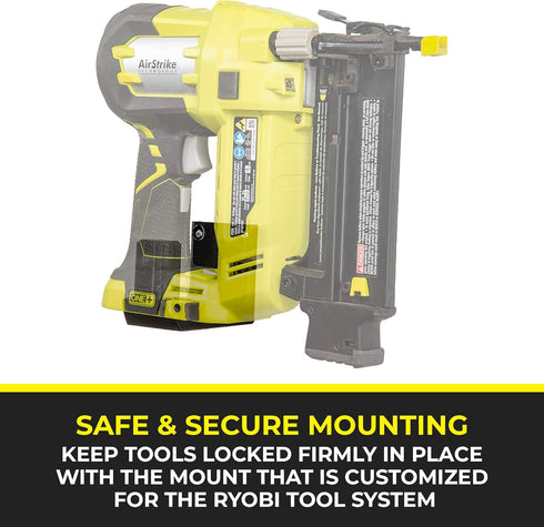 Spartan Mounts Tool Mount for Ryobi Power Tools, Right Mount Wall Display Hook, Power Tool Storage, Convenient Easy Access Garage Organizer, Durable Low Profile Bracket by Spartan Mounts