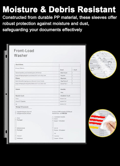 Sheet Protectors 8.5 x 11 Inch, 100 Pack Page Protectors for 3 Ring Binder, Top Loading Plastic Sleeves