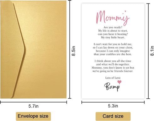 Obbyidk Mommy Poem to Be Mother's Day Card from Bump, First Mothers Day Card for Wife, Pregnant Announcement Card, New