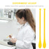 SOLUSTRE 50Pcs Micro Scoops Plastic Laboratory Mini Measuring Spoons Long Handle for Cosmetic Powder, Random Color