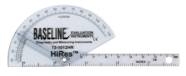 Baseline 12-1012HR Plastic Goniometer for Finger Flexion to Hyper-Extension