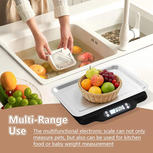Scale(30kg/2g; 66lb/0.1oz), Helsevesen Digital Little Animal Precision Kitchen Scale, Postal Scale, Compact Bench