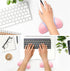 Dapesuom Ergonomic Memory Foam Mouse Wrist Rest, PU Leather Hand Rest Pad Cushion for Gaming, Pink