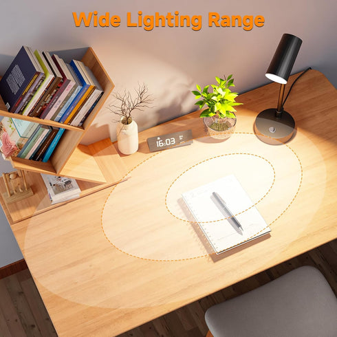 Dimmable 3 ShineTech LED Desk Lamp for Home Office, Table Lamp with Color Modes & Adjustable Brightness, USB-C Port