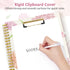 Sooez Clipboard Folio with Refillable Notepad, Clipboard Folder with 10 Storage Pockets for Letter Size, Cute Portfolio