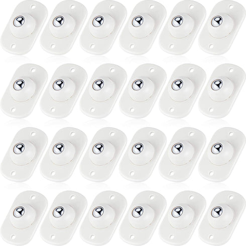 Honoson 24 Pcs Self Adhesive Caster Wheels, Appliance Rollers for Kitchen, 360° Swivel Mini Small Kitchen Sliders