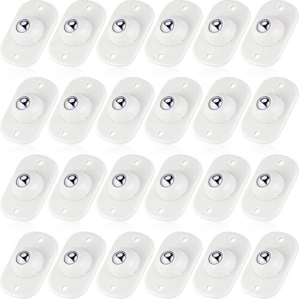 Honoson 24 Pcs Self Adhesive Caster Wheels, Appliance Rollers for Kitchen, 360° Swivel Mini Small Kitchen Sliders