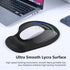 Soqool Ergonomic Mouse Pad with Gel Wrist Rest Support, Non-Slip PU Base for Easy Typing Pain Relief, Classic Black