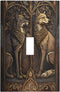Medieval Of Two Wolves 1 Gang Single Toggle Light Switch Cover Decorative Wall Plate for Bedroom Bathroom Kitchen.