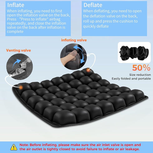 XGPGBXGT Press Type Inflatable Travel Cushion Airplane Seat Cushion, Built-in Air Pump Portable Airplane Seat Cushion