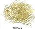 HAHIYO Large Paper Clips, 70 Pack, 2 inches Length, Heavy Duty Tight Grip, Rust Proof Reusable Metal Bright Gold