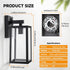 E26 SHINE HAI Dusk to Dawn Sensor Outdoor Wall Sconce, Exterior Porch Lantern Fixture with Socket & Glass Shade
