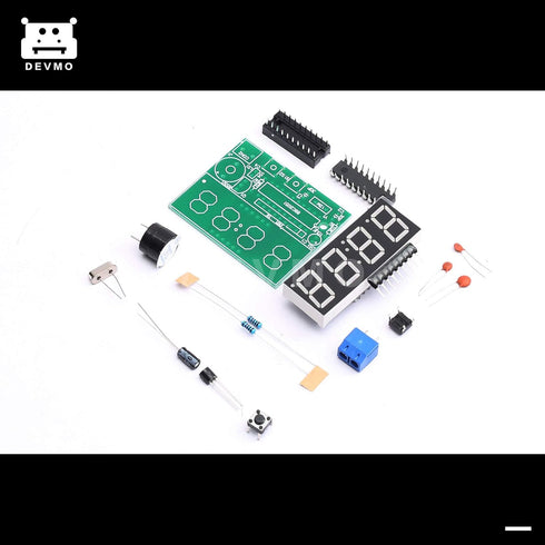 1set C51 4 Bits Digital Electronic Clock Electronic Production Suite DIY Kits MC by DEVMO