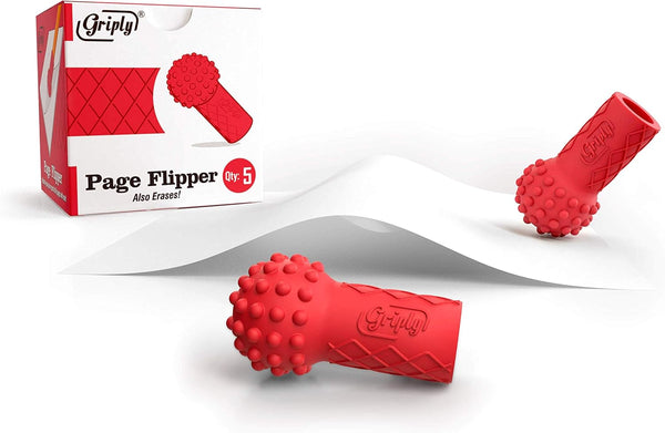 Rubber Page Flipper (5 Pieces), Rubber Fingers Tips Replacement, Pencil Topper, Rubber Eraser