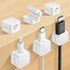 YRBIA 6 Pack Magnetic Cable Clips+2 Sheets (20 Lables) Cute Self-Adhesive Sticker Lables,
