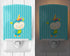 BB9142CNL 6x4x3, Caroline's Treasures Bird Unicorn on Blue Stripes Ceramic Night Light Compact, UL-Certified, Ideal