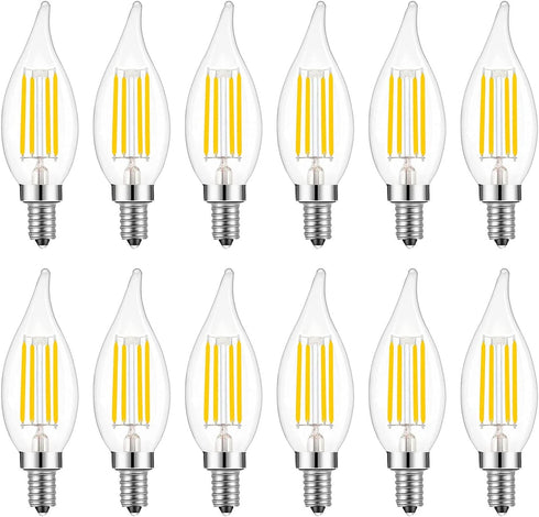 Lamsky E14 LED Bulb European Base 4W LED Chandelier Light Bulbs Dimmable 40W