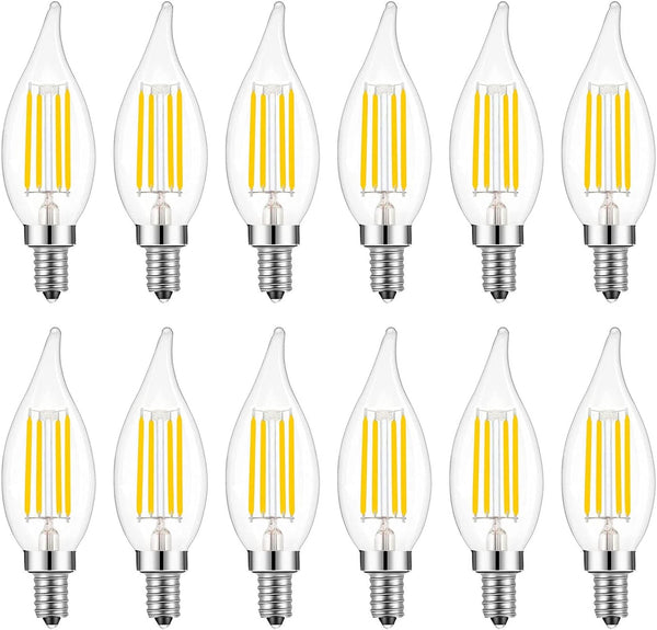 Lamsky E14 LED Bulb European Base 4W LED Chandelier Light Bulbs Dimmable 40W