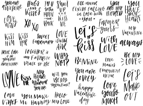 Seasonstorm Funny Love Words Precut Waterproof Decoration Stickers for Scrapbooking Planner, Cute Travel