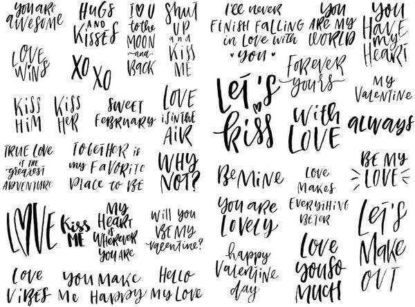 Seasonstorm Funny Love Words Precut Waterproof Decoration Stickers for Scrapbooking Planner, Cute Travel