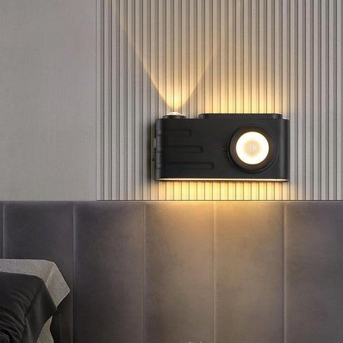 4000mAh Cameras Human Sensor Wall Light - Magnetic Stair Lights, Rechargeable Wall Sconces with Battery, LED Wall Lamp